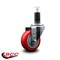 Service Caster 3.5'' Red Poly Wheel Swivel 1-1/4'' Expanding Stem Caster SCC-EX20S3514-PPUB-RED-114 - alternate 4